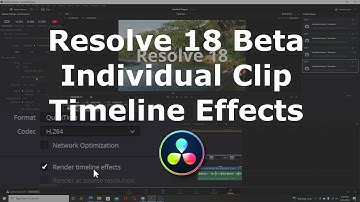 Resolve 18 Beta | Individual Clips with Timeline Effects