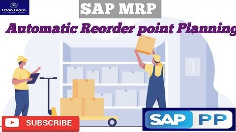 Automatic Reorder point planning in SAP MRP | SAP MRP type VA