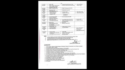 FBISE SSC-I & II Annual Examination 2024 Tentative DateSheet. #tybwithsirshahzad