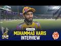 Mohammad Haris Interview | Peshawar vs Islamabad | Qualifier | Match 41 | HBL PSL 11 | MZB1J