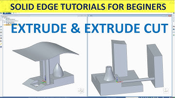 Solid Edge Tutorials #10 | Modeling | How to use Extude & Extrude Cut with Synchronous and Ordered