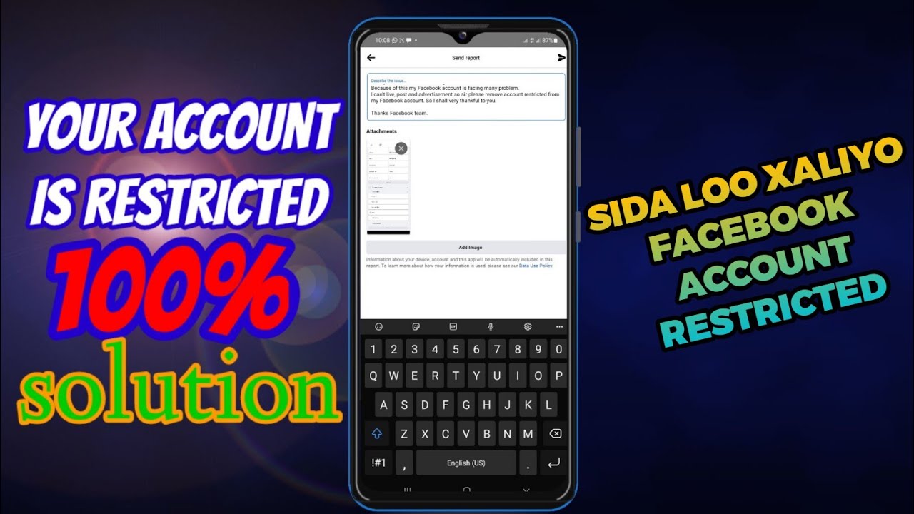 Sida Loo Xaliyo Facebook Account Restricted How To Solve Fb Account 