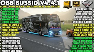 Download Lagu OBB BUSSID V4.4.1‼️SOUND HINO RK8 HR CAPOLISTA REAL | ACC FULL MBOISS LAMPU MATRIX | GRAFIK HD4K MP3