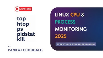 13.Process monitoring in linux | HINDI | CPU Usage & Process Management top, htop, ps, pidstat, kill