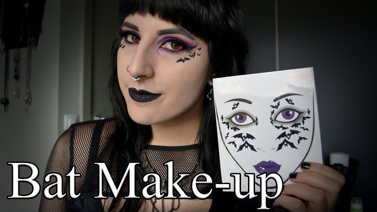 Bat makeup with face stickers by Claire's YouTube