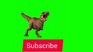 No copyright T-Rex with danger roar for english movies on green screen 🦖🦖🦖