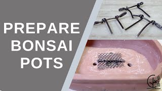 Bonsai Tutorial 2020 How To Prepare Bonsai Pots Cover Drainage Holes如何準備花盆蓋住排水孔
