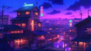 Cozy Rain Lofi Hip Hop Beats 🌙 Sleep & Relax | 80s & 1990 | The Japanese Town