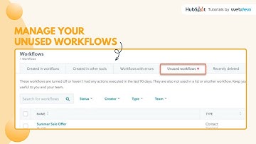 How to manage your unused workflows in HubSpot
