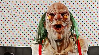 Uncle Bingo Scary Clown silicone mask movement video by Mind Magic Studios