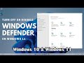 How to Turn Off Antivirus (windows Defender, Windows Security) Completely in Windows 11, Windows10