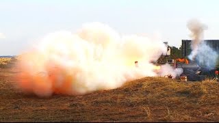 Canon ball fired at oak ships hull/ Slowmotion Footage. Press 