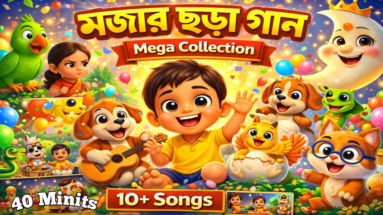 Bangla Nursery Rhymes Mega Pack 🐥 | 3D Kids Videos| Cartoon Story 2.0 | Cartoon video| Baby Songs 🍼