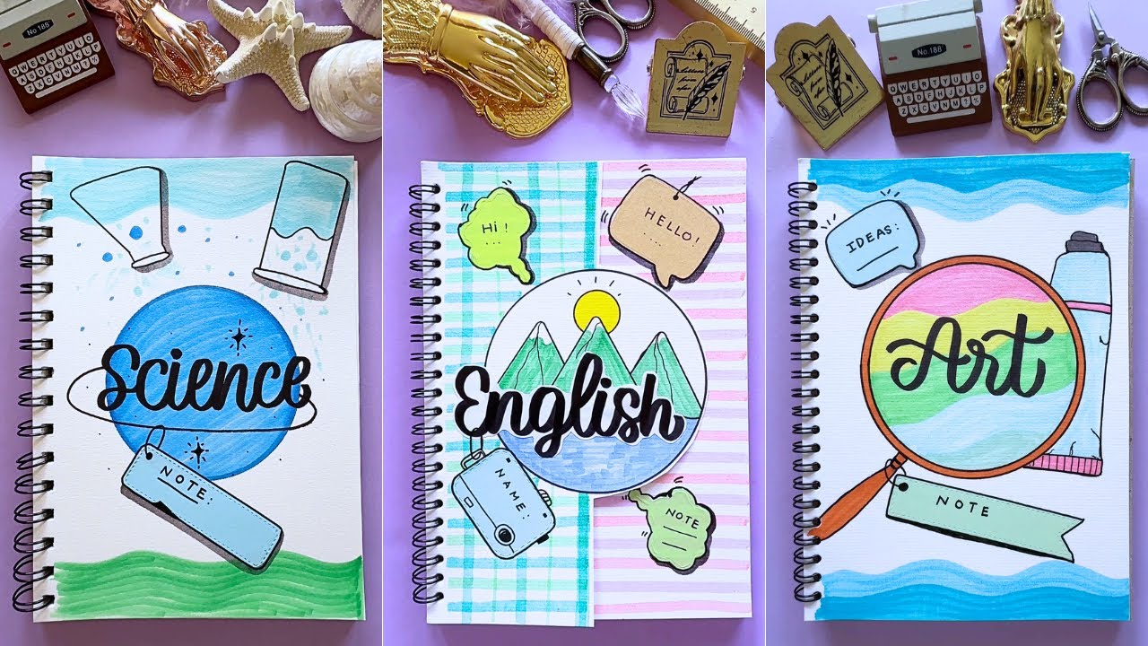 11 Simple Front Page Ideas | Make Your Notebook Stand Out - YouTube