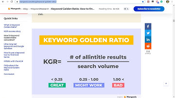 FREE KGR keyword tool software