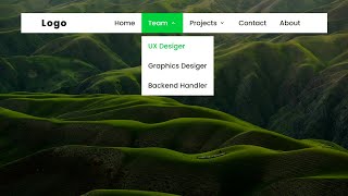Drop Down Navigation Menu in Html & CSS | Navbar with Drop Down Menu