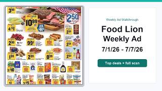 Food Lion Weekly Ad (7/1/26 - 7/7/26) Top 10 Deals