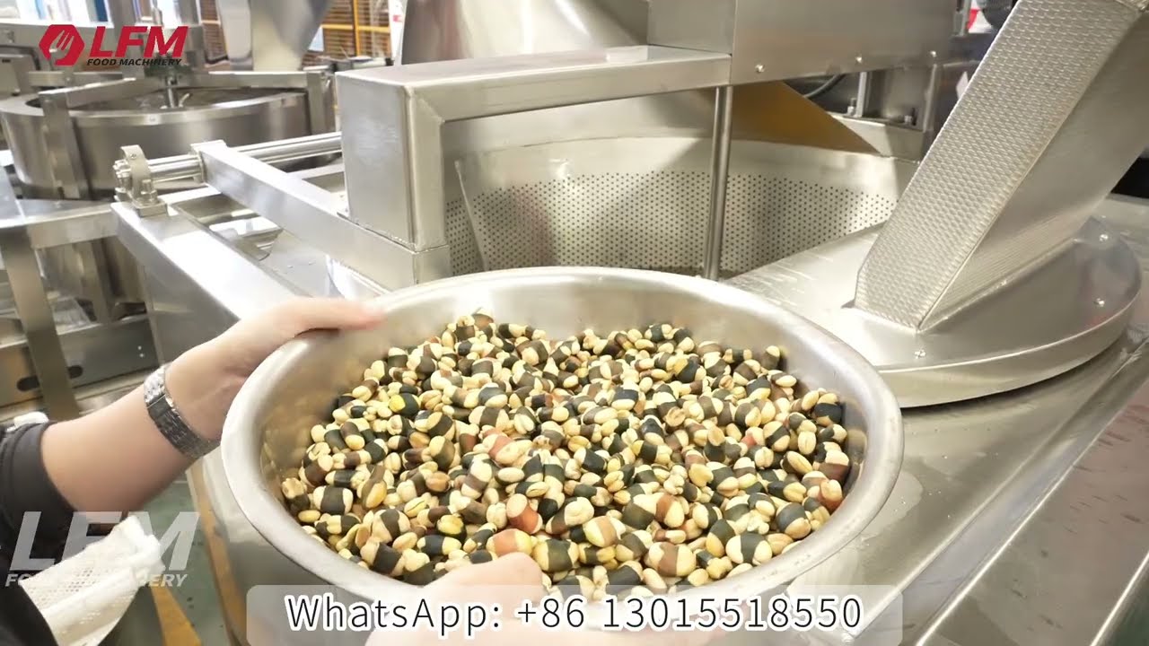 Faba Bean Frying Machine, Beans Frying Flavoring Machine Test Video From Longerinc.com