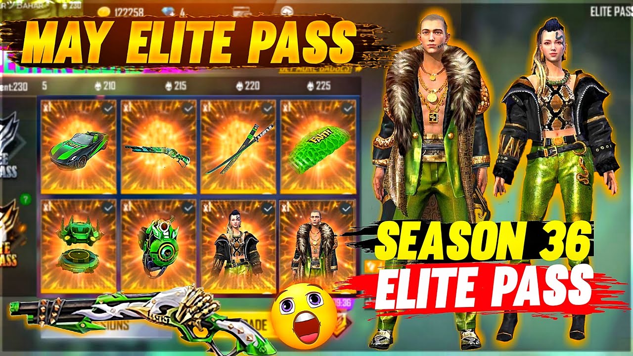 Free Fire May Elite Pass 2021 | Season 36 Elite Pass Full Review