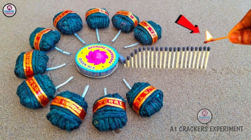 Lots Of Diwali Black Sutali Bomb And Chakri Vs Matchstick Chain Reaction Dominos 😱|