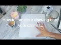 HOW TO TRANSFFER A DRAWING ONTO CANVAS