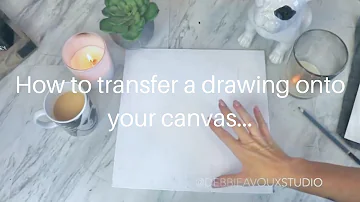 How do you put transfer paper on canvas?
