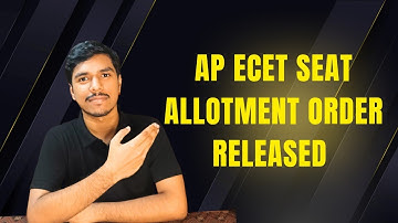 AP ECET 2025 SEAT ALLOTMENT ORDER RELEASED| AP ECET SELF REPORTING|