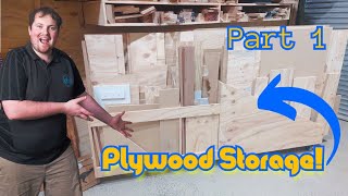 Easy Access Wall Storage for Plywood!