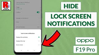 How to Hide Lock Screen Notifications in Oppo F19 Pro