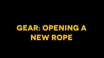 How to Uncoil a New Rope