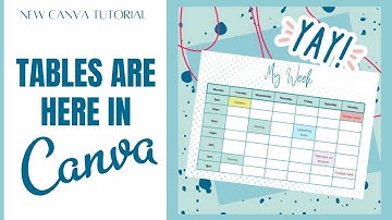 BRAND NEW TABLES FEATURE IN CANVA IS LIVE! #canva #createoncanva #canvassador