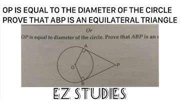 Maths Question - In the figure OP equal to diameter of circle Prove ABP is equilateral