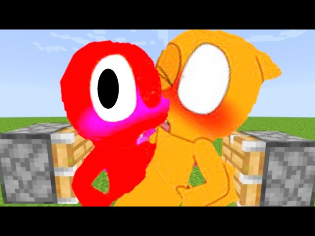 Red x Orange ❤️🧡Red broke into Orange's bedroom! What does he want with  him?\\Rainbow Friends 