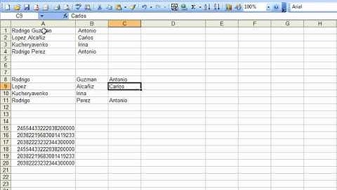 Excel 2003 Básico: Texto en columnas - www.ofimaticaparatorpes.com