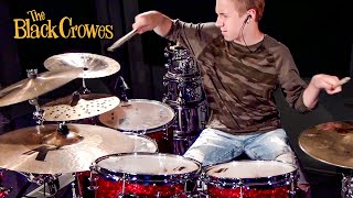 Video thumbnail of "Hard to Handle - Black Crowes (Drum Cover) age 12"