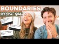 SPECIFIC BOUNDARIES Q&A | guy & girl friendships, flirting, sleep overs etc..