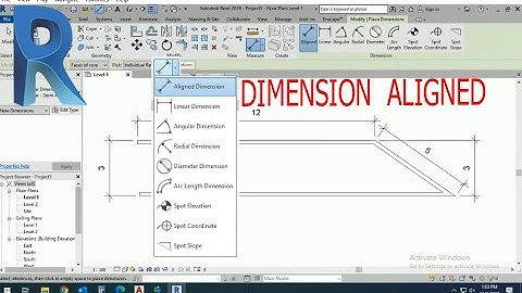 how to create aligned dimension in revit