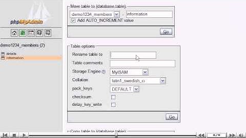 Renaming database tables with phpMyAdmin - phpMyAdmin  Tutorials