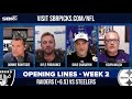 NFL Week 2 Opening Lines Highlights 🏈 | Week 2: Raiders vs. Steelers Early Odds and Analysis