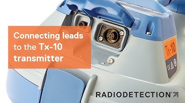 Connecting leads to the Radiodetection Tx-10 transmitter