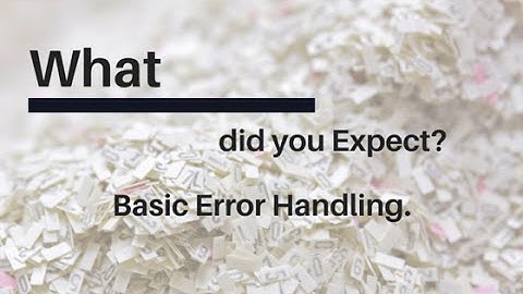 Python Basic Error Handling Demo