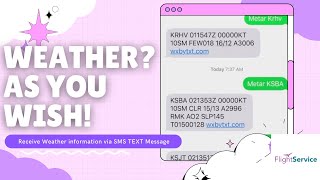 How to CHECK WEATHER INFO using SMS TEXT MESSAGE  | Aviation | #aviation screenshot 1