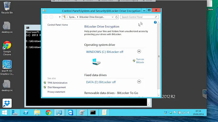 Windows Server 2012 R2 - Part 5 - Bitlocker Disk Encryption