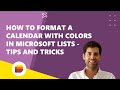 How to Format a Calendar with Colors in Microsoft Lists - Tips and Tricks