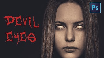 [ Photoshop Tutorial ]How to make White Eyes Effect In Photoshop - Devil Eyes