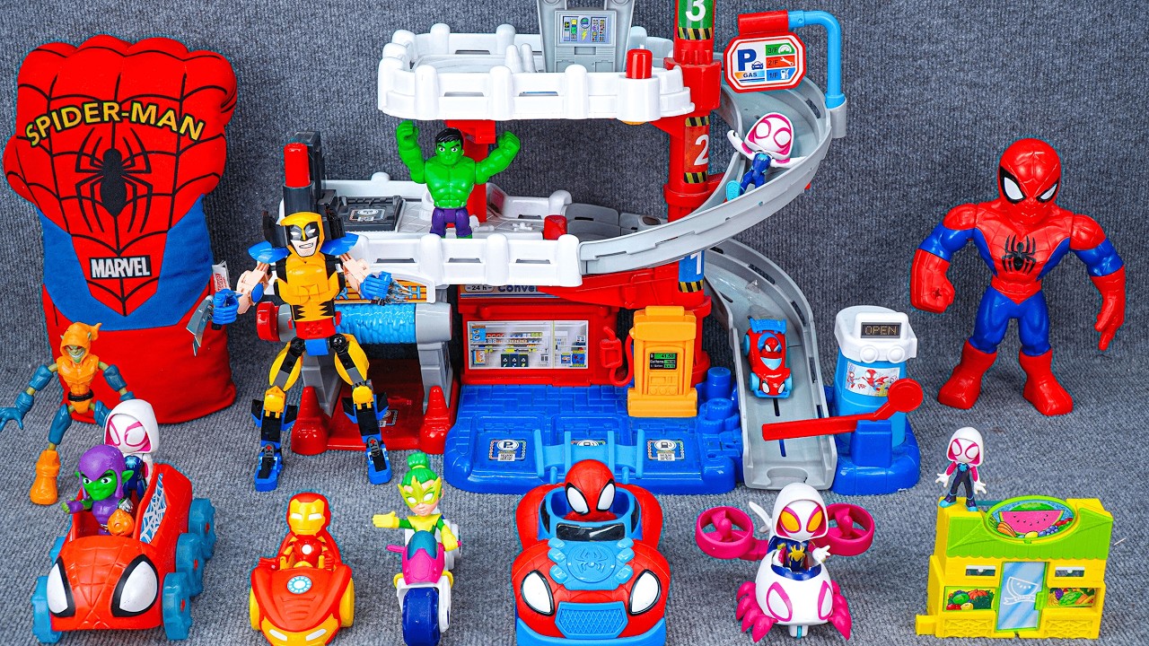 Marvel Spiderman Toys Unboxing Review|VenomVersus Spidey Vs Green Goblin vs Fast and Friendly Garage