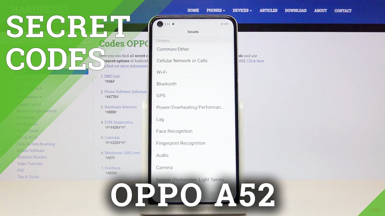 Secret Codes on OPPO A52 – Hidden Modes / Test Mode