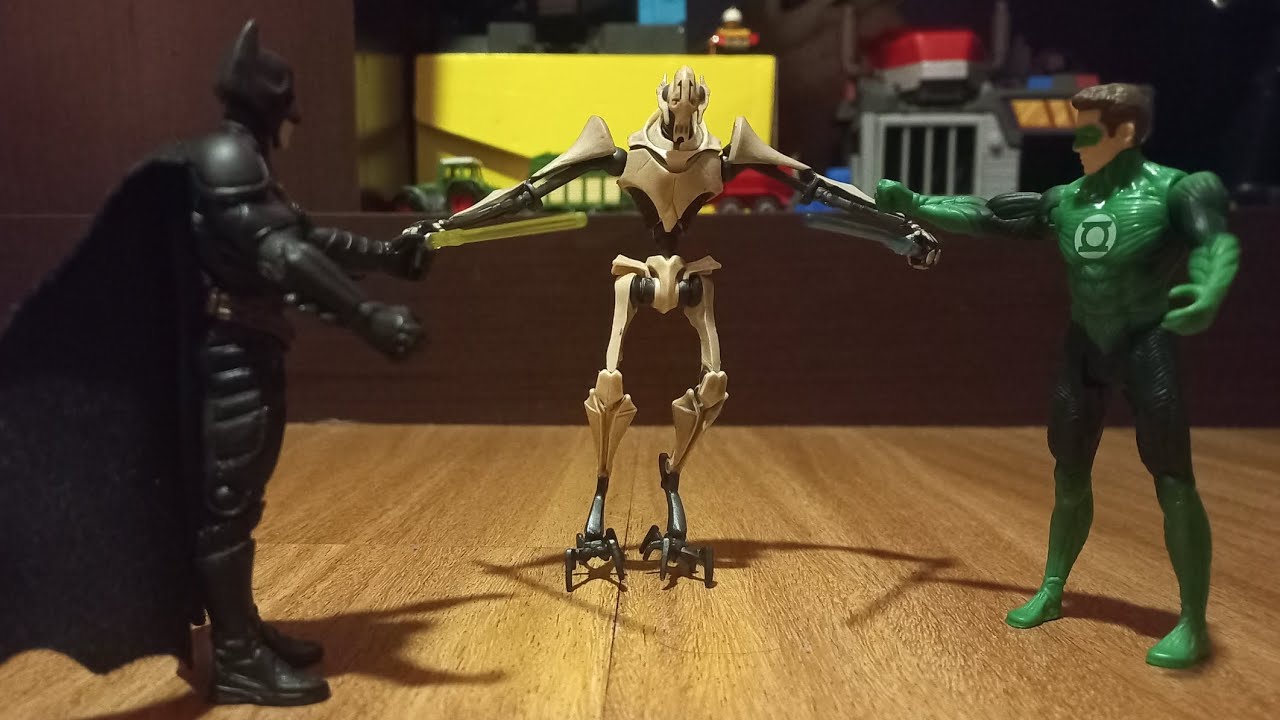 General Grievous VS Batman and Green lantern // Stop motion