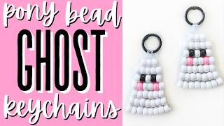 Pony Bead Ghost Keychains