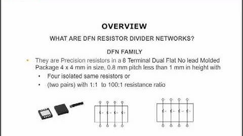 Thin Film DFN Resistor Dividers